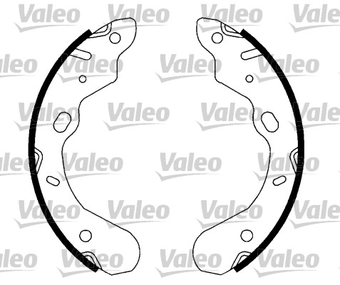 VALEO 553895 Bromsbackar, sats