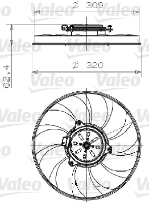 VALEO 696002 Ventola, Raffreddamento motore-Ventola, Raffreddamento motore-Ricambi Euro