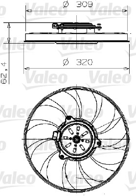 VALEO 696003 Ventola, Raffreddamento motore