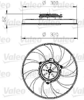 VALEO 696024 Ventola, Raffreddamento motore