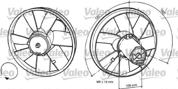 VALEO 696034 Ventola, Raffreddamento motore-Ventola, Raffreddamento motore-Ricambi Euro