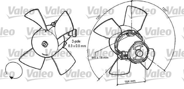 VALEO 696035 Ventola,...