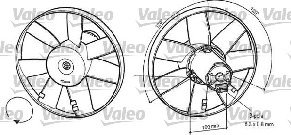 VALEO 696041 Ventola, Raffreddamento motore