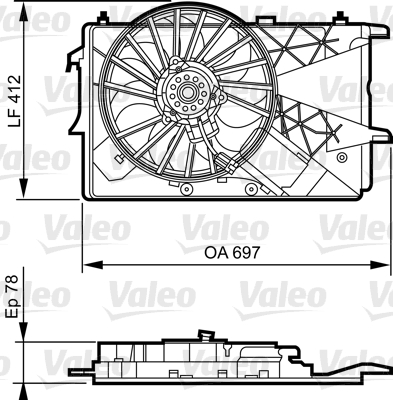VALEO 696373 Βεντιλατέρ, ψύξη κινητήρα for OPEL
