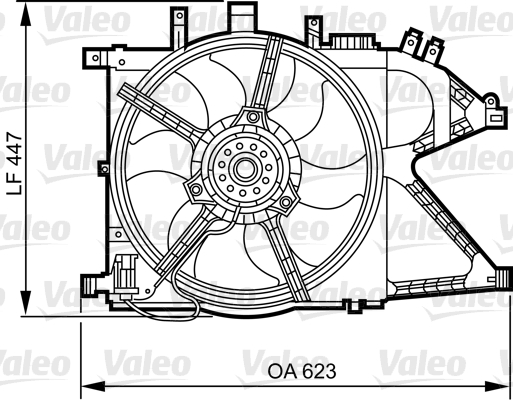 VALEO 696382 Support, radiator fan for HOLDEN OPEL VAUXHALL