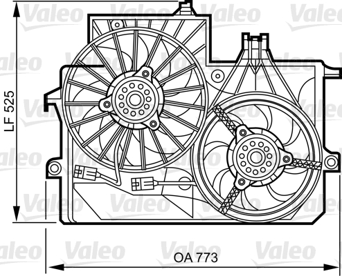 VALEO 696385 Support, radiator fan for OPEL