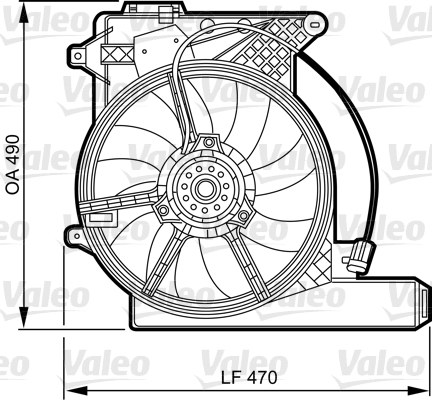 VALEO 696386 Support, radiator fan for OPEL