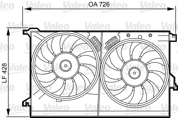 VALEO 696387 Support, radiator fan for OPEL SAAB VAUXHALL