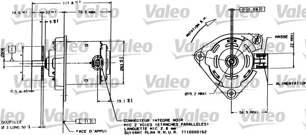 VALEO 698015 Elettromotore, Ventola radiatore-Elettromotore, Ventola radiatore-Ricambi Euro