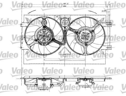 VALEO 698322 Ventola,...