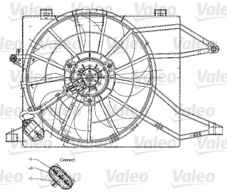 VALEO 698344 Větrák,...