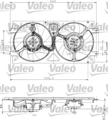 VALEO 698359 Βεντιλατέρ, ψύξη κινητήρα δεξιά for SEAT VW