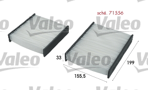 VALEO 715556 Filtro, Aria...