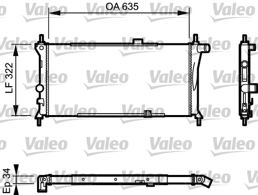 VALEO 730125 Radiatore,...