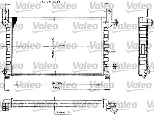 VALEO 730483 Radiatore, Raffreddamento motore