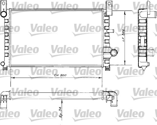 VALEO 730484 Radiatore, Raffreddamento motore-Radiatore, Raffreddamento motore-Ricambi Euro