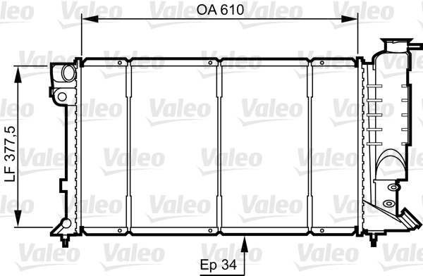 VALEO 730507 Radiatore,...