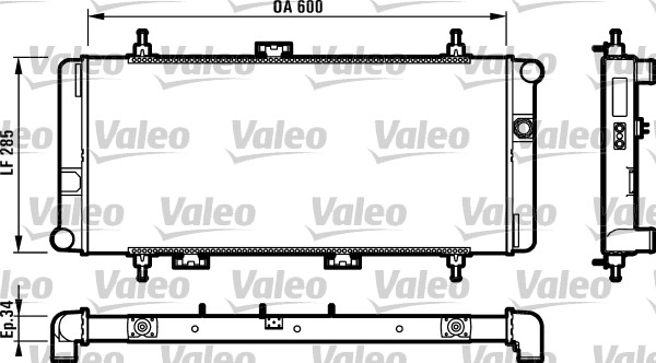 VALEO 730595 Radiatore,...