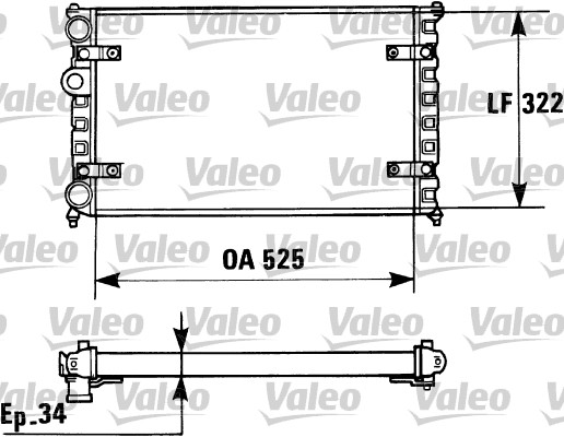 VALEO 730947 Radiatore, Raffreddamento motore