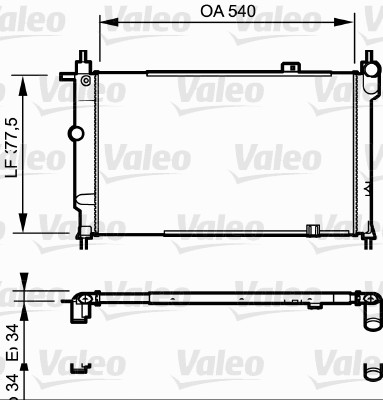 VALEO 730993 радиатор,...