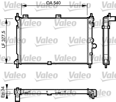VALEO 731022 Radiatore, Raffreddamento motore-Radiatore, Raffreddamento motore-Ricambi Euro