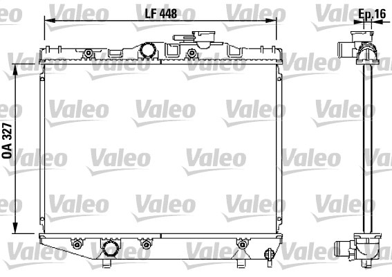 VALEO 731124 Radiatore, Raffreddamento motore