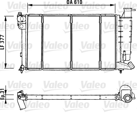 VALEO 731181 Radiatore, Raffreddamento motore-Radiatore, Raffreddamento motore-Ricambi Euro