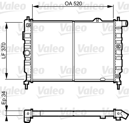 VALEO 731217 Radiatore, Raffreddamento motore-Radiatore, Raffreddamento motore-Ricambi Euro