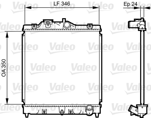 VALEO 731434 Radiatore, Raffreddamento motore