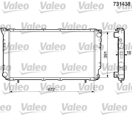 VALEO 731438 Radiatore, Raffreddamento motore-Radiatore, Raffreddamento motore-Ricambi Euro