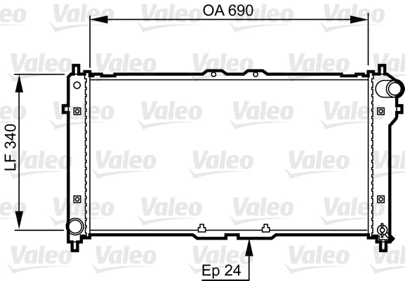 VALEO 731466 Radiatore, Raffreddamento motore-Radiatore, Raffreddamento motore-Ricambi Euro