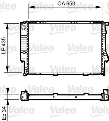 VALEO 731523 Radiatore, Raffreddamento motore