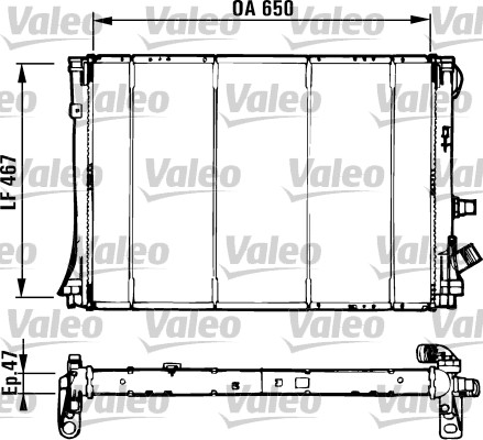 VALEO 731529 Radiatore, Raffreddamento motore-Radiatore, Raffreddamento motore-Ricambi Euro