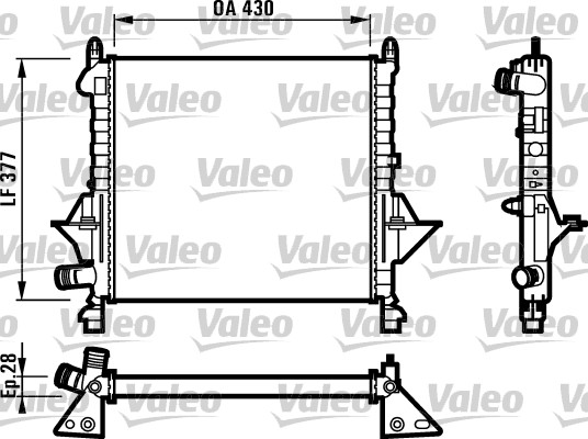 VALEO 731552 Radiatore, Raffreddamento motore