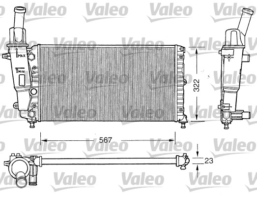 VALEO 731558 Radiatore, Raffreddamento motore-Radiatore, Raffreddamento motore-Ricambi Euro