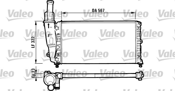 VALEO 731562 Radiatore, Raffreddamento motore