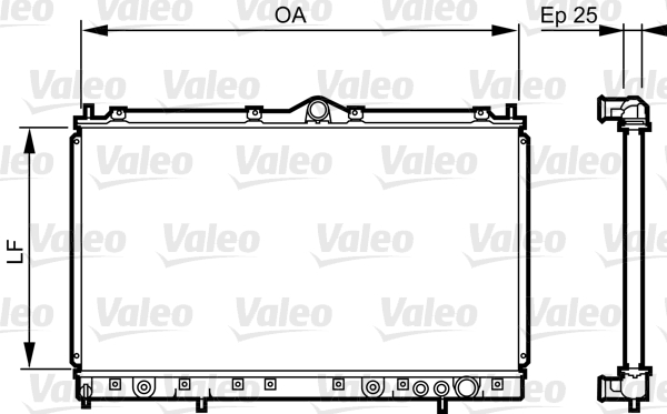 VALEO 731640 Radiatore, Raffreddamento motore