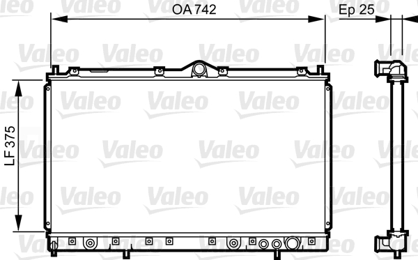 VALEO 731641 Radiatore, Raffreddamento motore