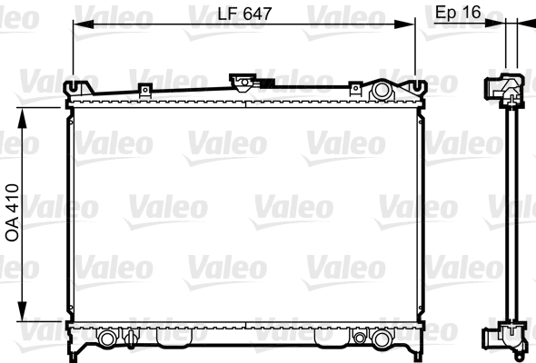 VALEO 731654 Radiatore, Raffreddamento motore