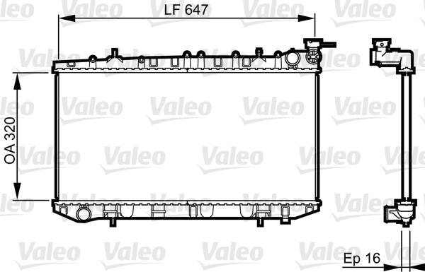 VALEO 731664 Radiatore, Raffreddamento motore