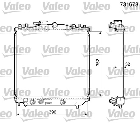 VALEO 731678 Radiatore, Raffreddamento motore-Radiatore, Raffreddamento motore-Ricambi Euro