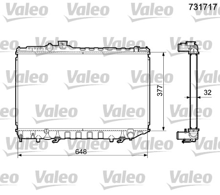 VALEO 731717 Radiatore, Raffreddamento motore-Radiatore, Raffreddamento motore-Ricambi Euro