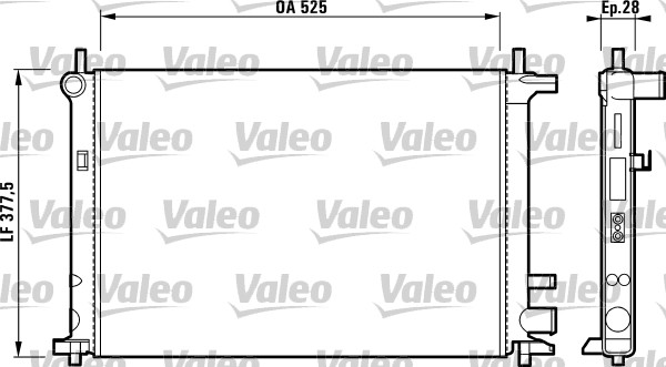 VALEO 731736 Radiatore, Raffreddamento motore