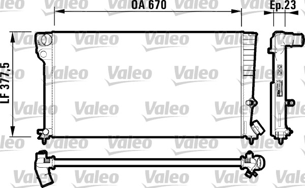 VALEO 731744 Radiatore, Raffreddamento motore-Radiatore, Raffreddamento motore-Ricambi Euro