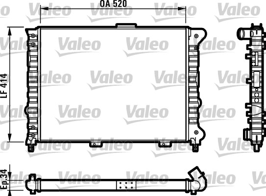 VALEO 732011 Radiatore,...