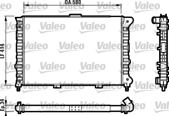 VALEO 732012 Radiatore, Raffreddamento motore-Radiatore, Raffreddamento motore-Ricambi Euro