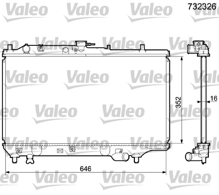 VALEO 732326 Radiatore, Raffreddamento motore