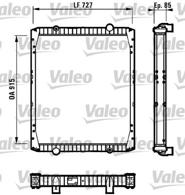 VALEO 732337 Radiatore, Raffreddamento motore