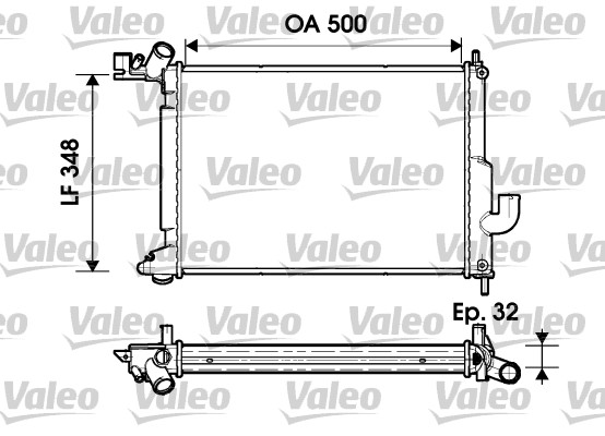 VALEO 732349 Radiatore, Raffreddamento motore-Radiatore, Raffreddamento motore-Ricambi Euro