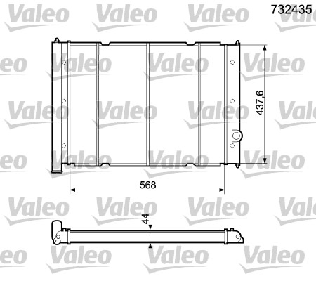 VALEO 732435 Radiatore, Raffreddamento motore-Radiatore, Raffreddamento motore-Ricambi Euro